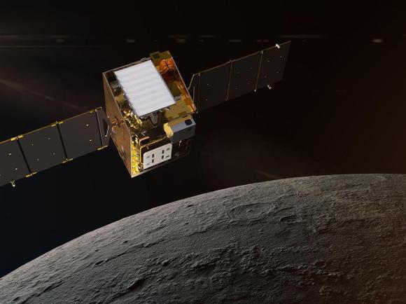 NASA's Lunar Trailblazer in Orbit Around the Moon (Artist's Concept)
